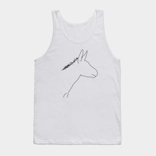 Donkey Line - Donkey One Line Art  - Donkey Single Line Art Tank Top